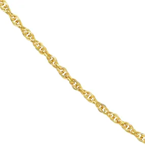 14K Gold 2.5mm Dainty Rope Chain Necklace with Lobster Lock