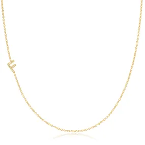 14K GOLD ASYMMETRICAL LETTER NECKLACE - F