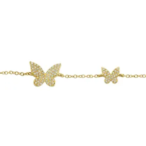 14K GOLD DIAMOND BECCA BUTTERFLY BRACELET