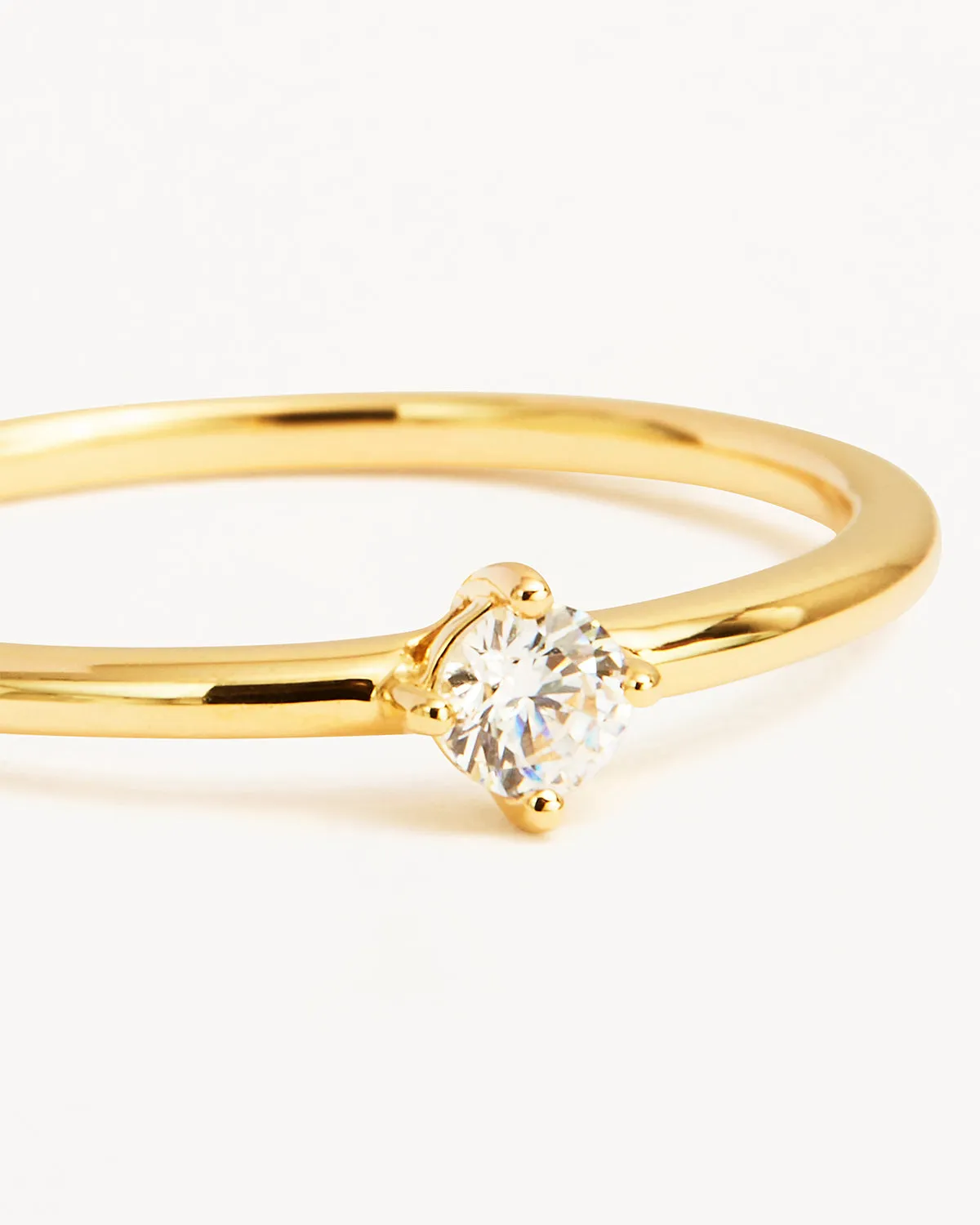 14k Solid Gold Water Drop Diamond Ring