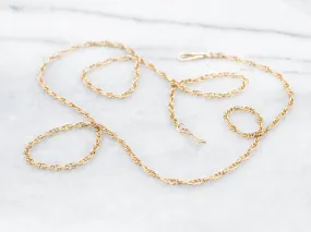 14K Yellow Gold Rope Chain Necklace