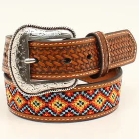 1/4" Multi-Colored Embroidered Belt