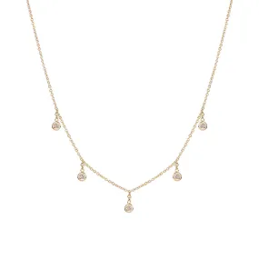 5 DIAMOND DROP NECKLACE