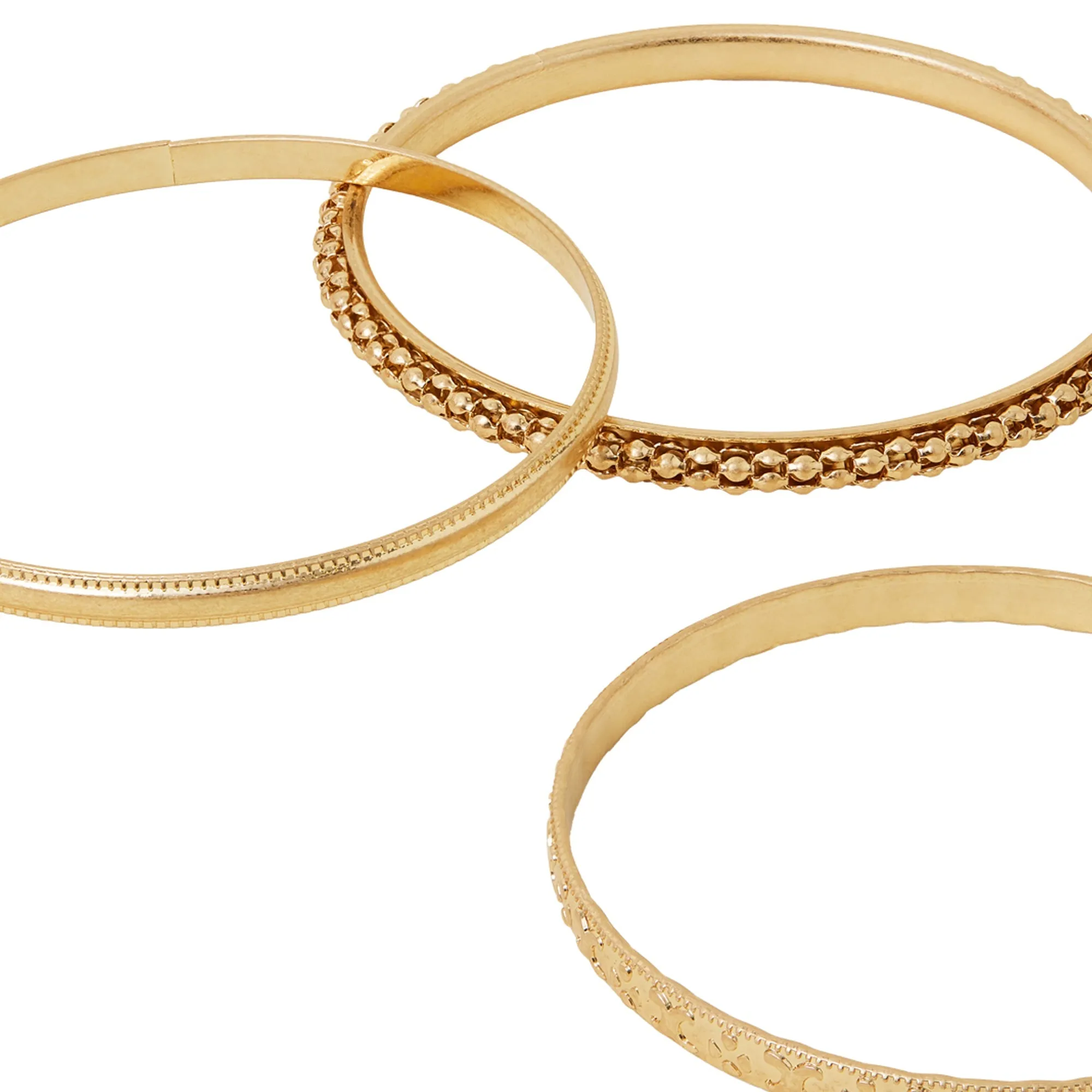 Accessorize London  Women's Gold Bobble Bangles