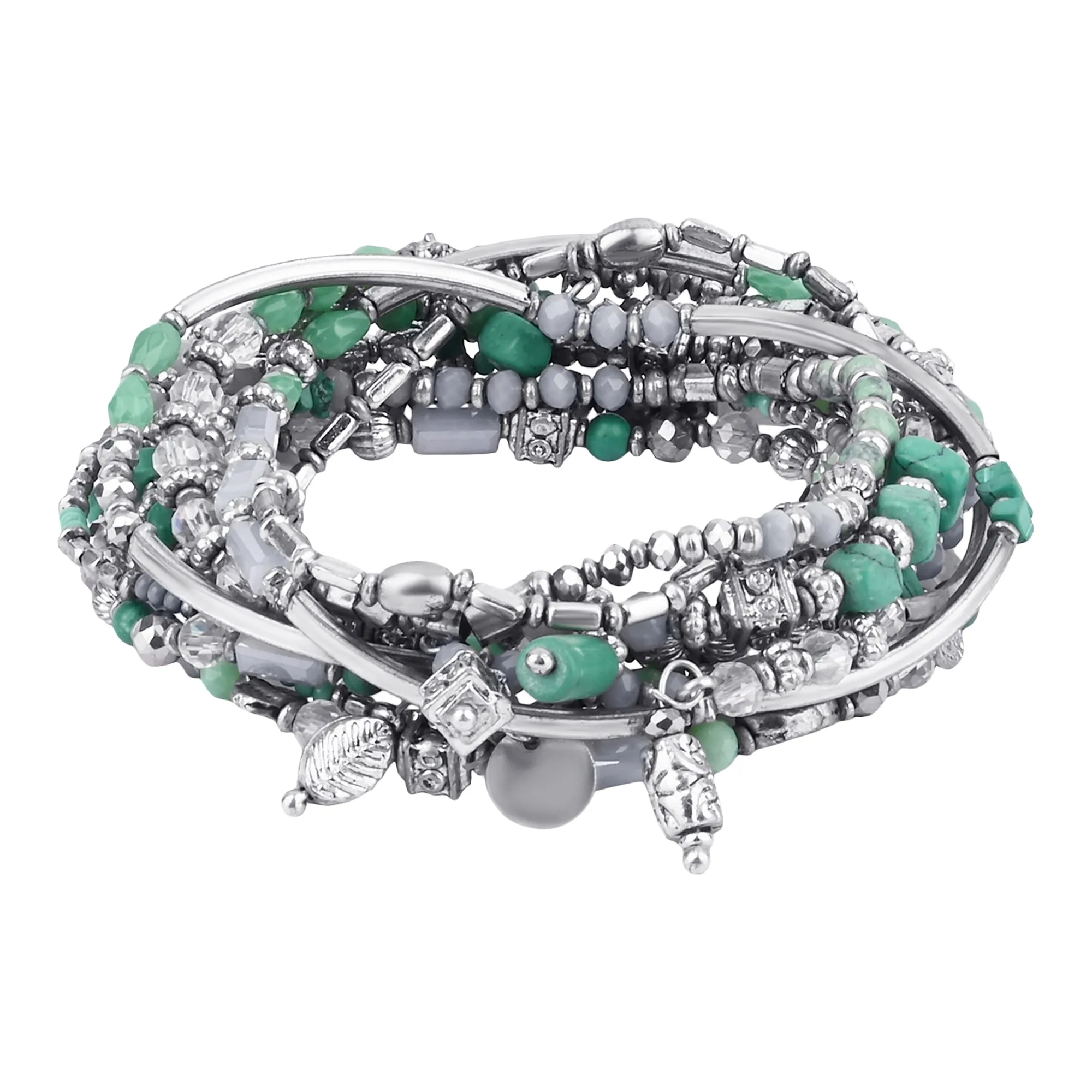 Accessorize London  Women's Turquoise Stretch Bracelets Multipack