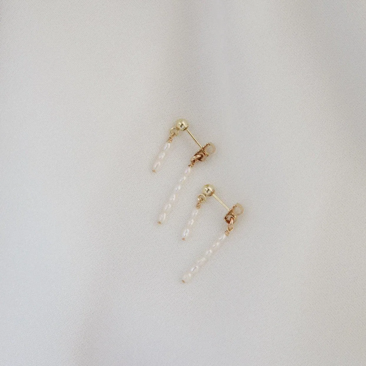 Aimee Freshwater Pearl Earrings - Gold