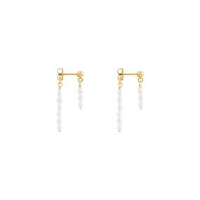 Aimee Freshwater Pearl Earrings - Gold