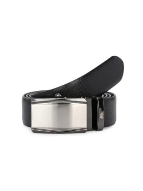 AL_9115_B_G-BLACK Leather Belt For Men's