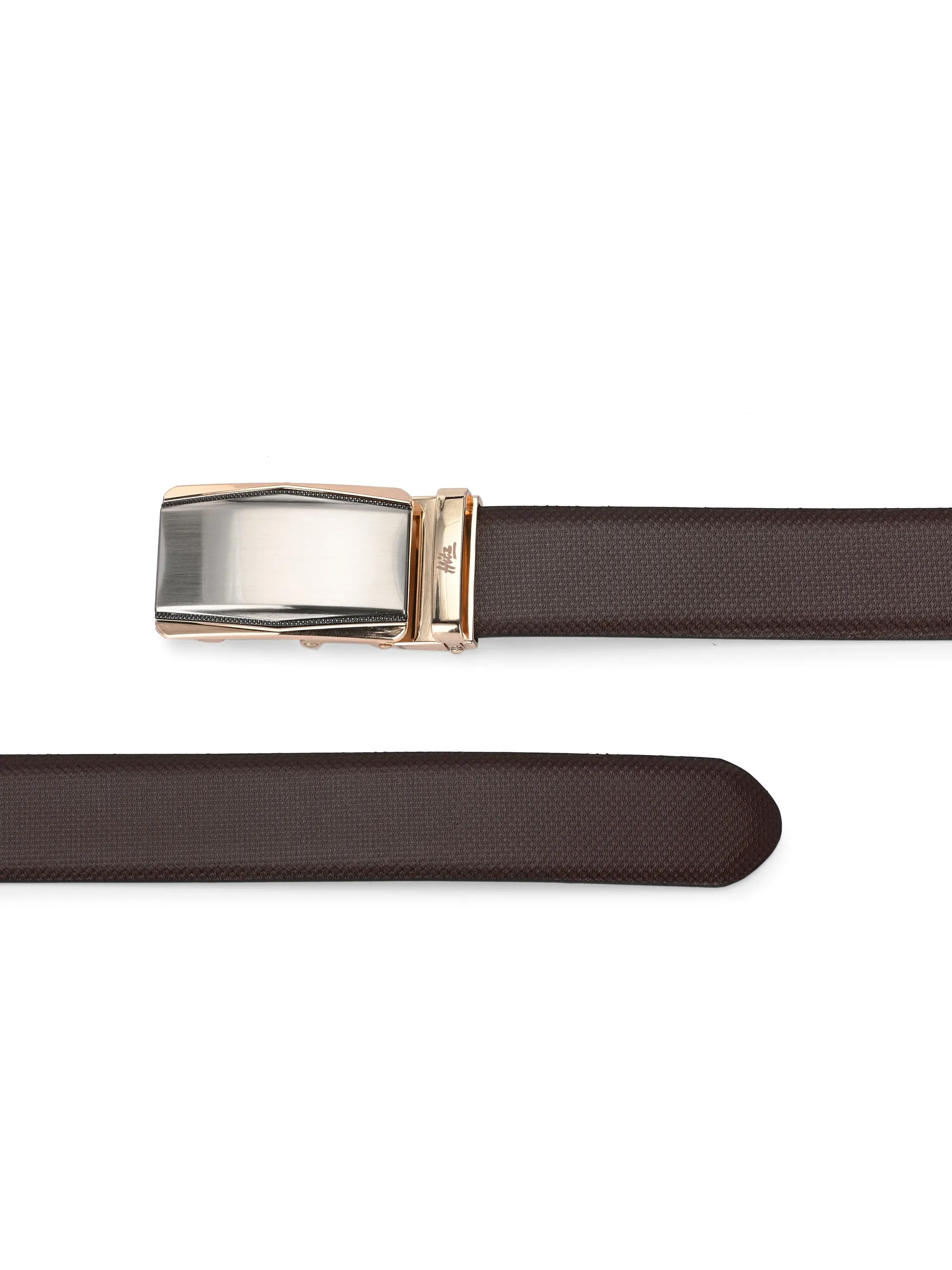 AL_9115_B_G-BROWN Leather Belt For Men's