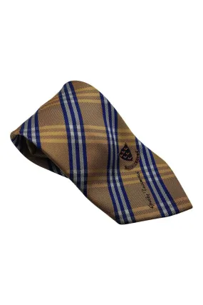 ALLEZ Sussex County Cricket Club Gold and Blue Check Tie (59")