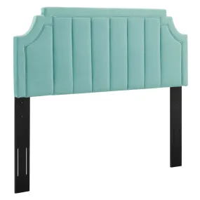 Alyona Channel Tufted Performance Velvet Twin Headboard By Modway - MOD-6346 - Mint