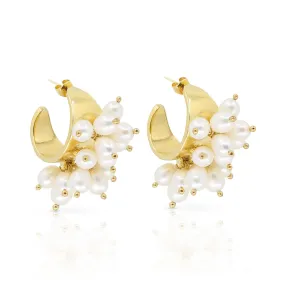 Annabel Gold Pearl Earrings