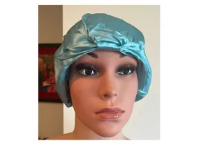 Aqua Square Silk Night Cap/Bonnet