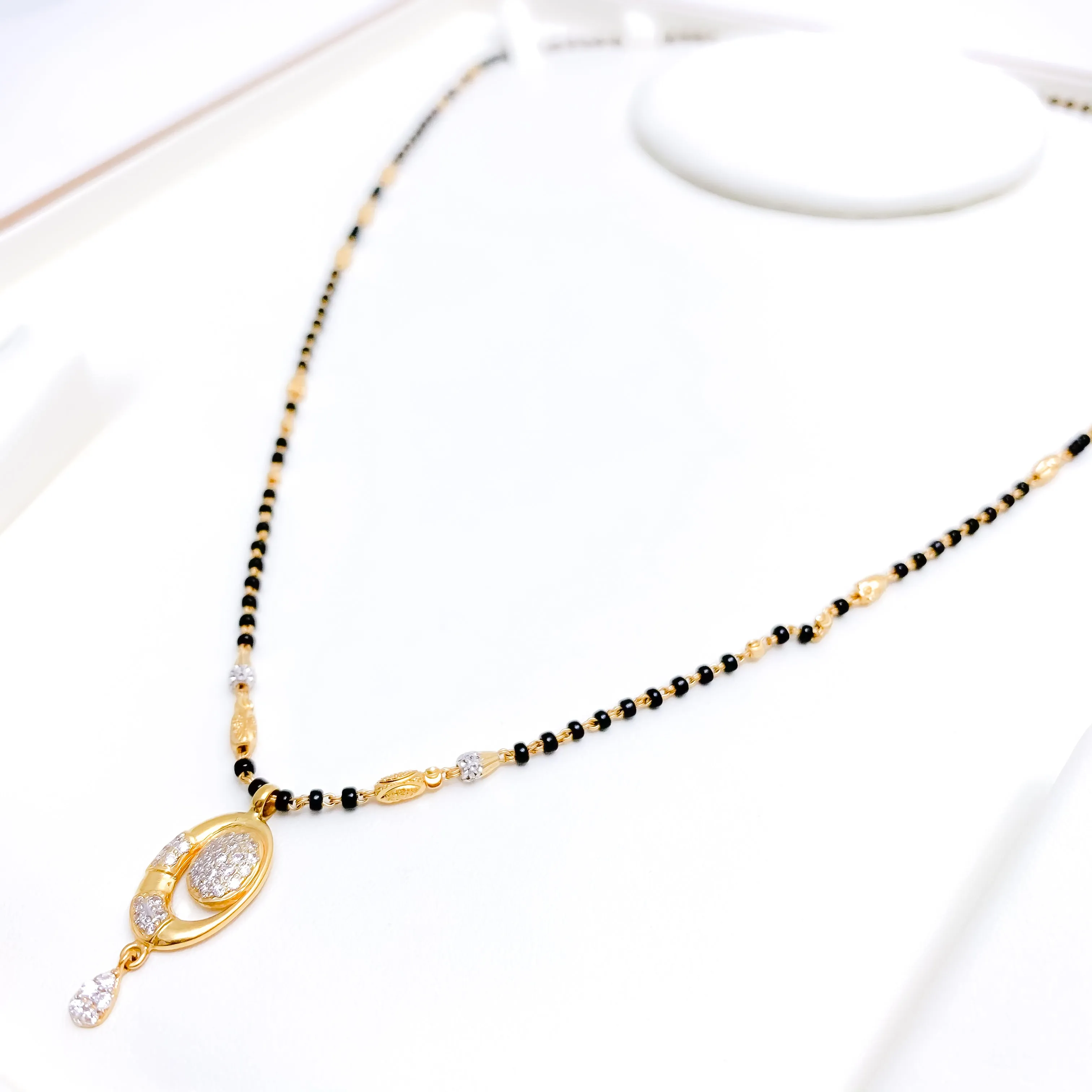 Asymmetrical CZ Mangalsutra