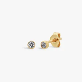 Baby Bezel Stud Earrings