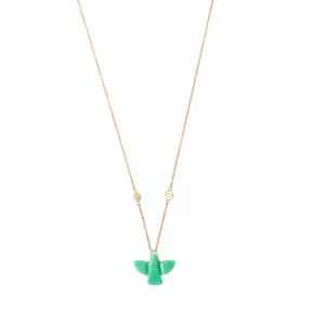 BABY CHRYSOPRASE THUNDERBIRD NECKLACE