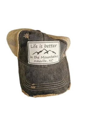 Baseball Hat-Asheville-Life is Better