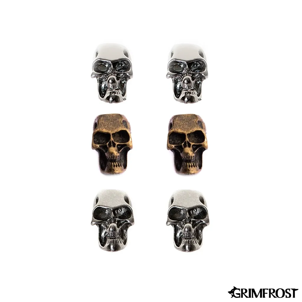 Beard Bead Set, Skull Beads