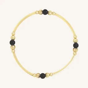 Black Agate Ava Bracelet - Stone of Strength