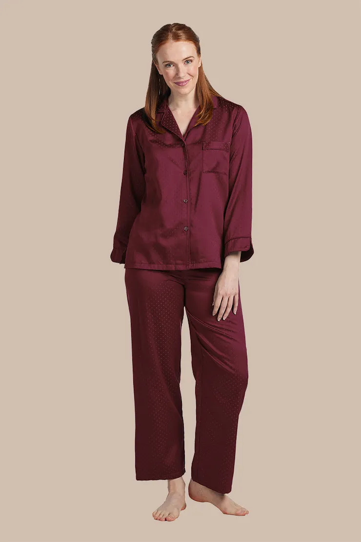 Brushed Back Satin Pajama