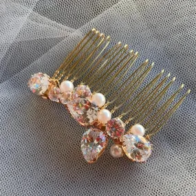 C131. elegant bridal rhinestone hair comb for wedding, simple hair comb