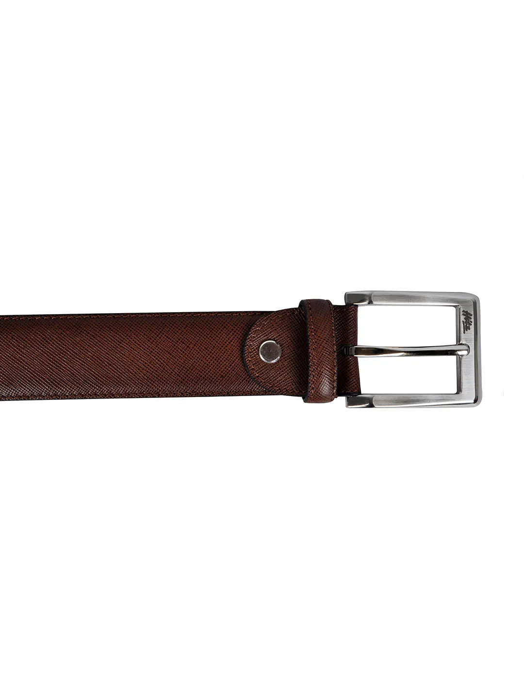 Cftd Saffiano Brown Leather Belts