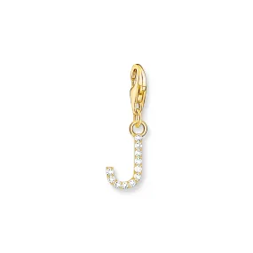 Charm Pendant letter J gold plated