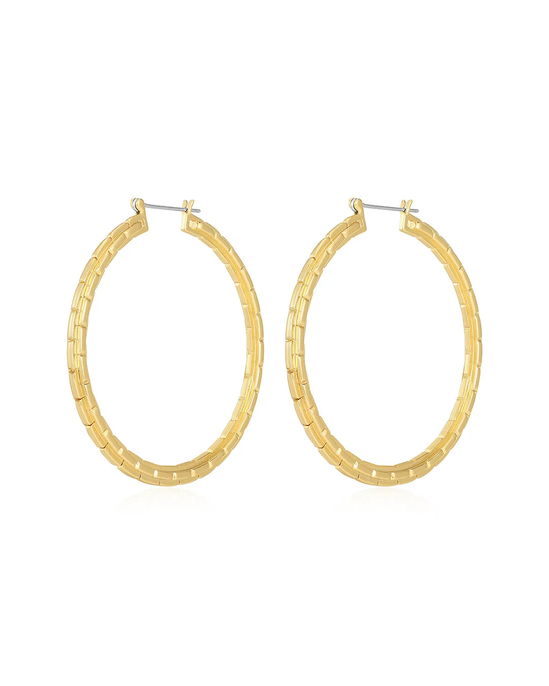 Chloe Chain Hoops- Gold