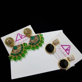 Combo 5 - Designer and Gold stud Cheap Earrings