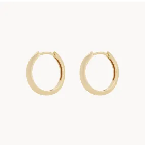 dagger medium hoop - 14k yellow gold hoop