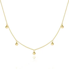 Dainty Diamond Choker Necklaces Station Chain Necklace- Confidence Ball