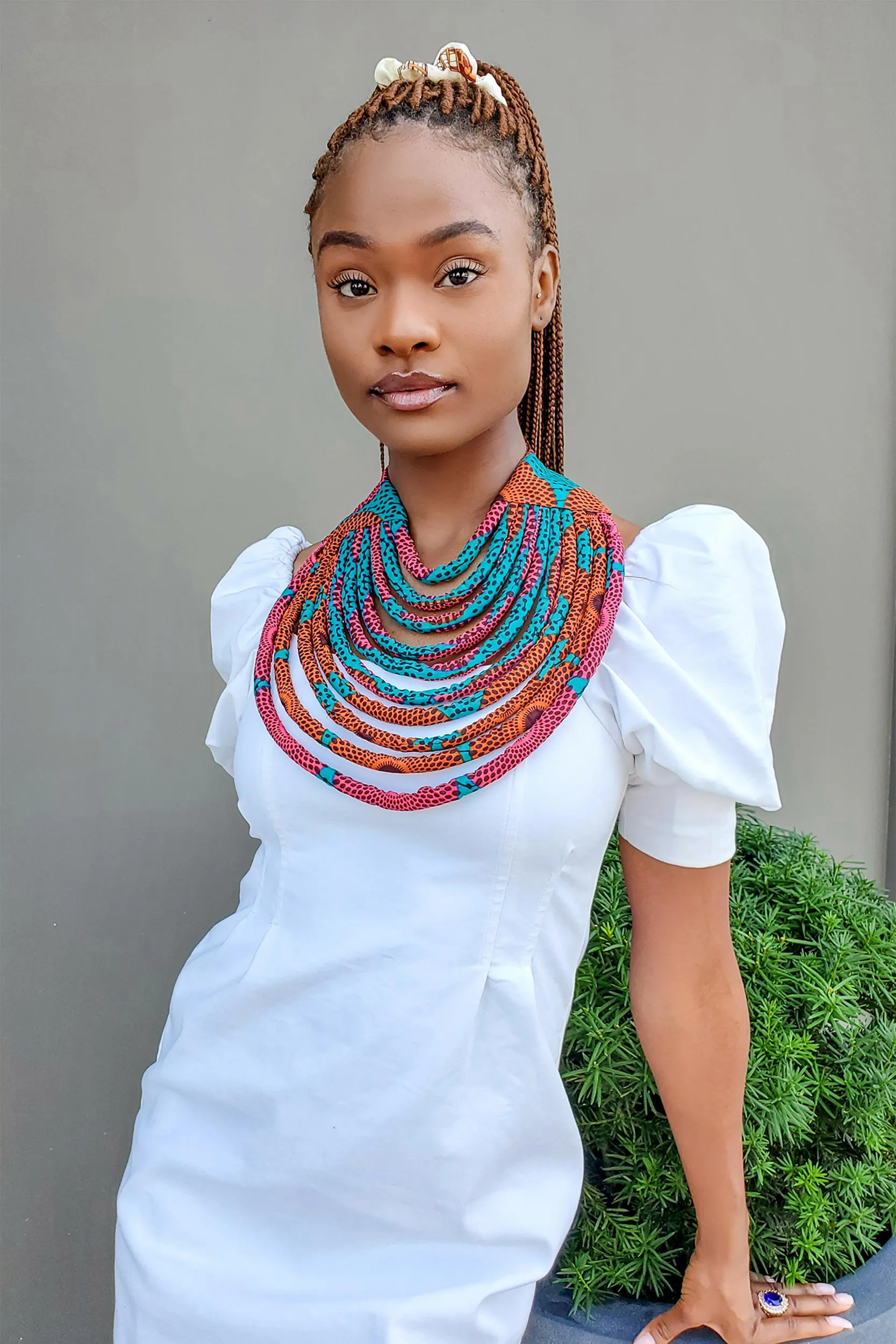 DINA African Print Layered Necklace