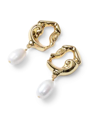 Eilish Gold Pearl Earrings