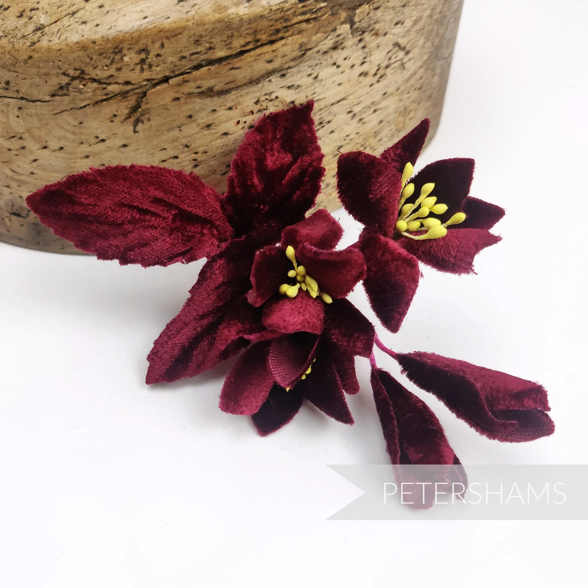 'Elsie' Vintage Velvet Millinery Flower Hat Mount