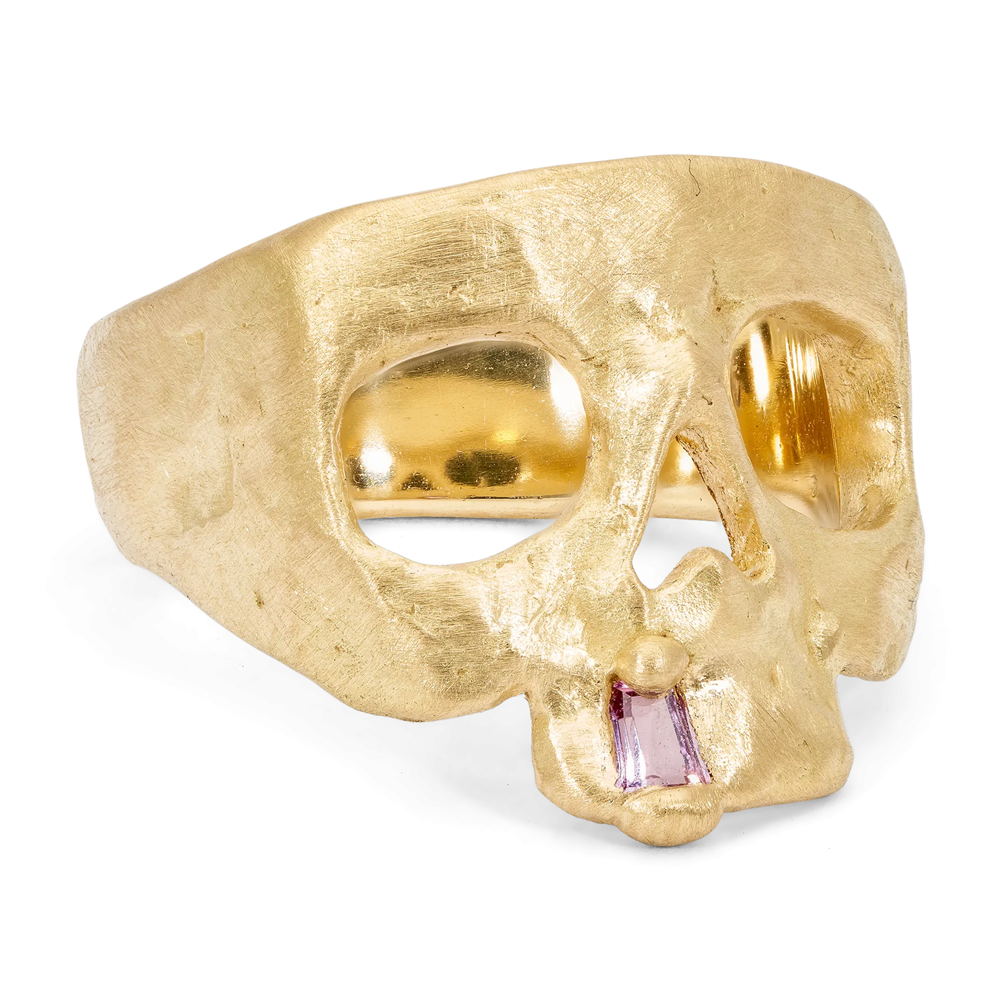 Extra Small Purple Snaggletooth Skull Ring - Size 4 - 11770