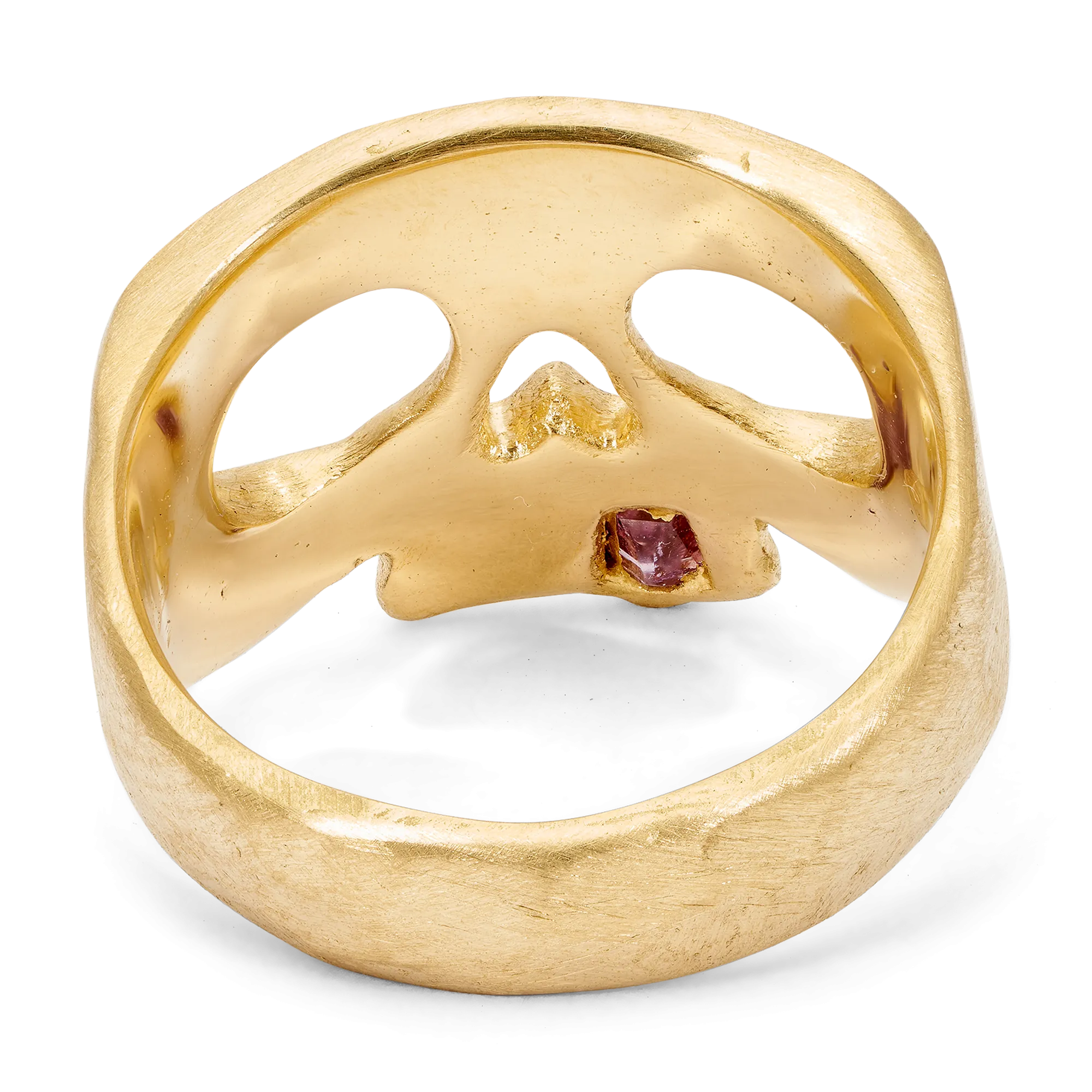 Extra Small Purple Snaggletooth Skull Ring - Size 4 - 11770