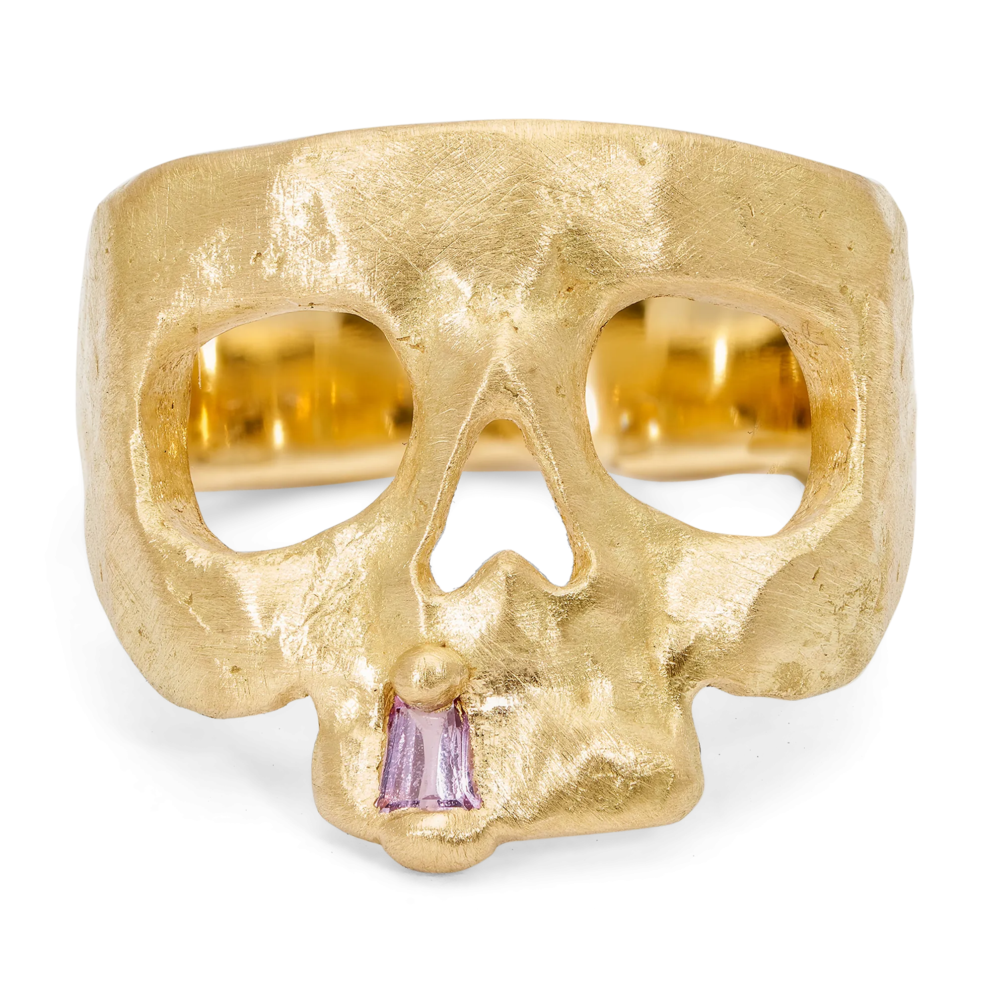 Extra Small Purple Snaggletooth Skull Ring - Size 4 - 11770