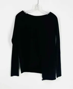 Frank & Eileen Size S Black Asymmetrical Designer Sweatshirt