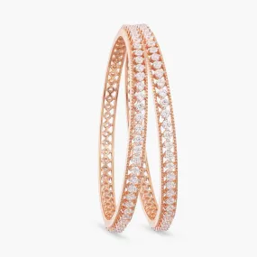 Geetika CZ Silver Bangles