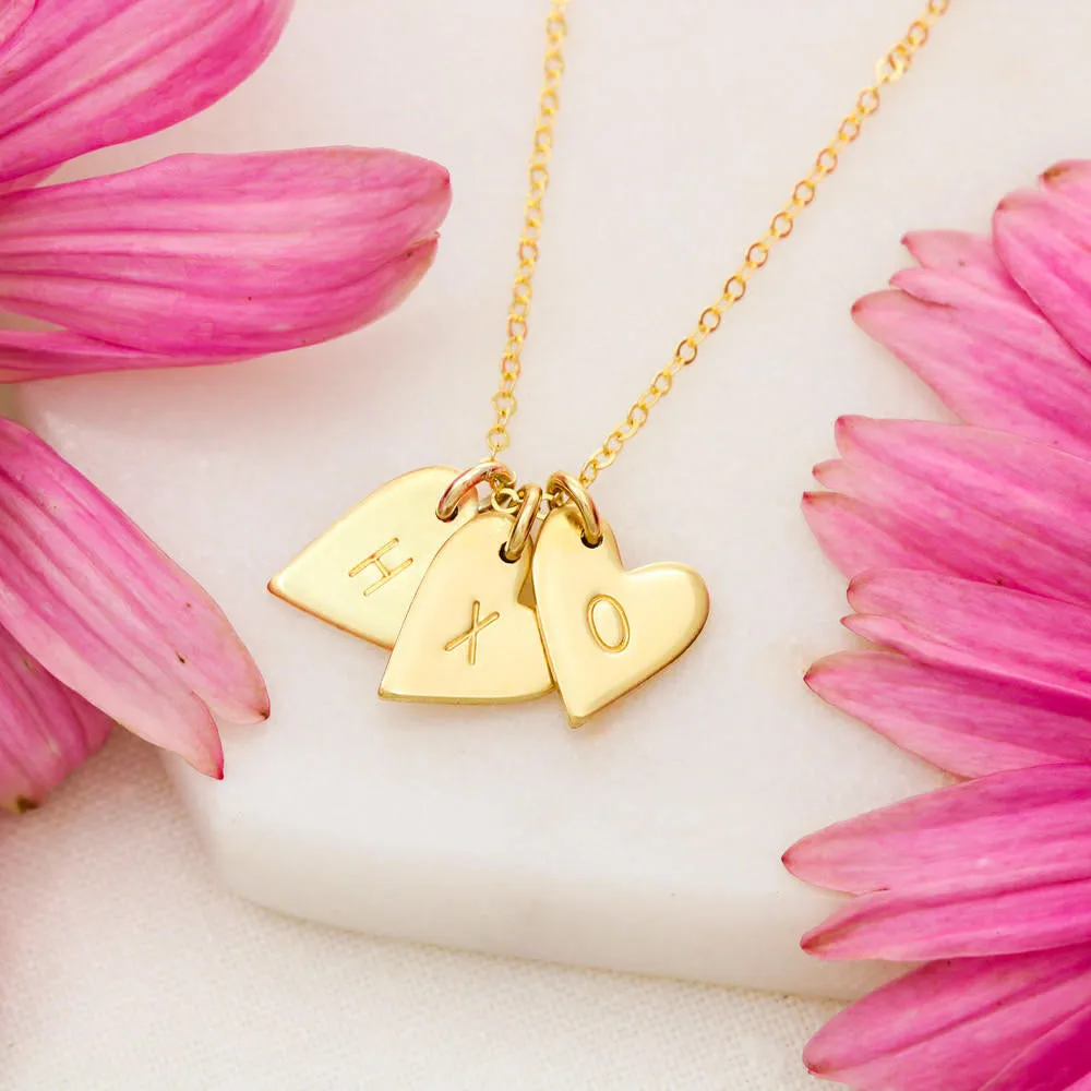 Gifts For Wife Initial Heart Necklace With Romantic Message Card- Best Gifts For Couple