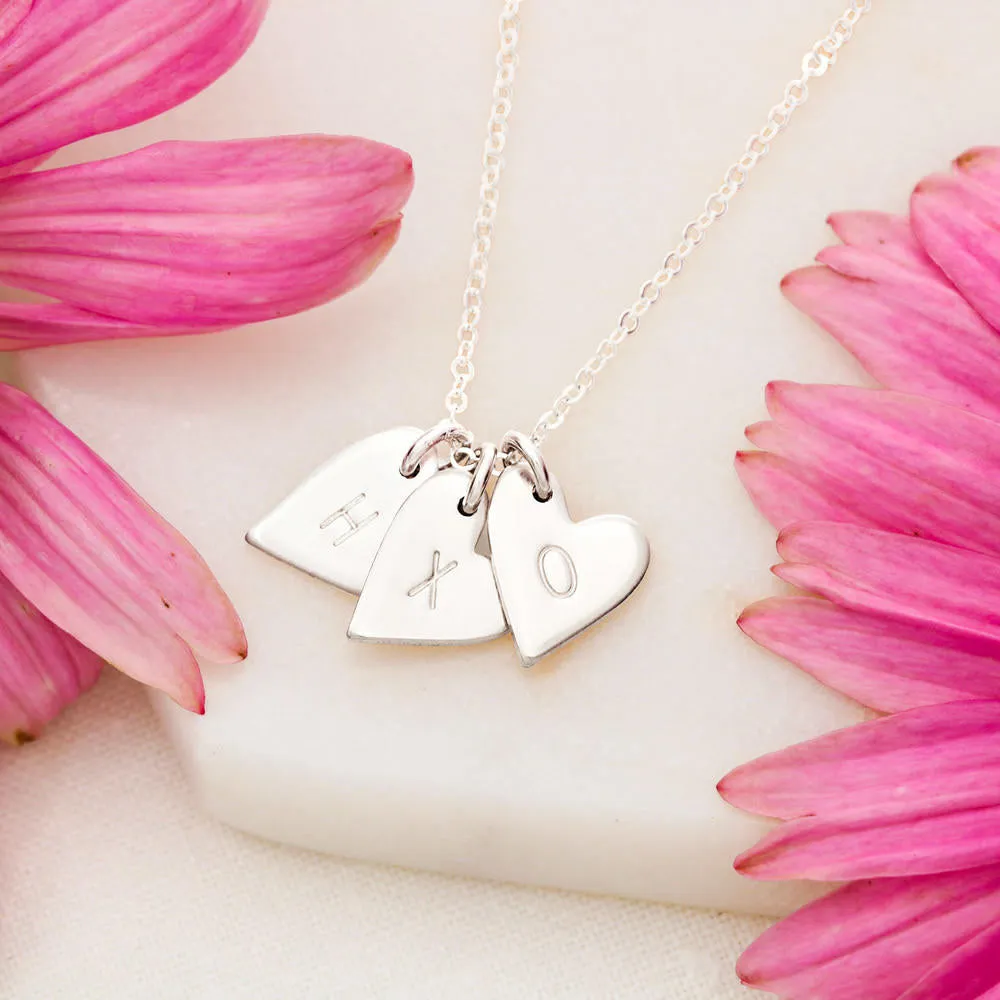 Gifts For Wife Initial Heart Necklace With Romantic Message Card- Best Gifts For Couple