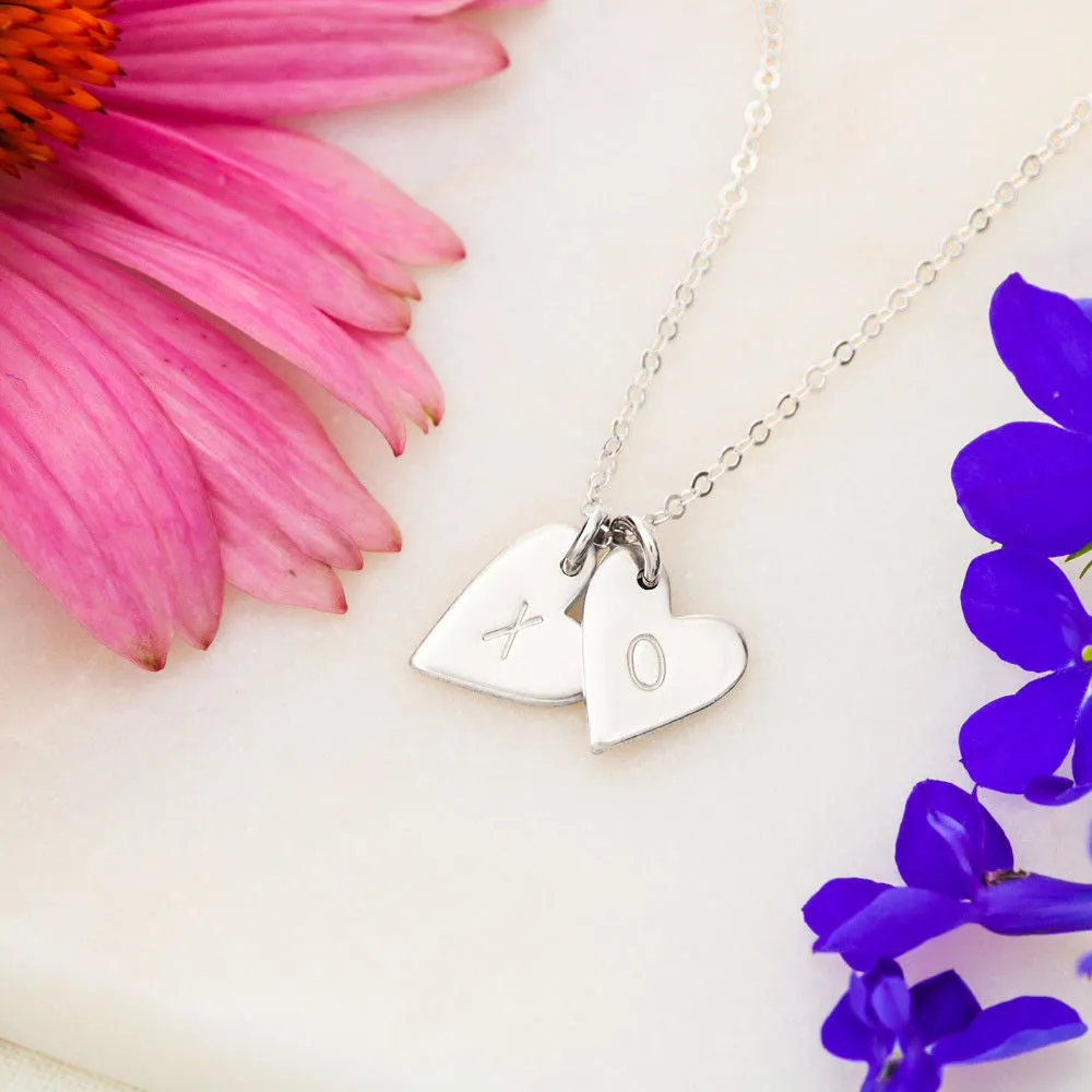 Gifts For Wife Initial Heart Necklace With Romantic Message Card- Best Gifts For Couple