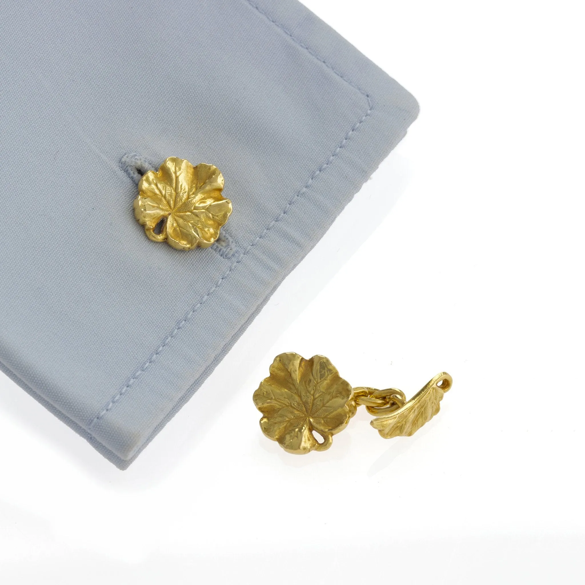 Gold Leaf Cuff Links