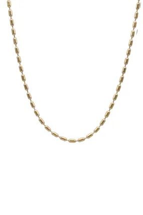 Gold Pill Chain Necklace