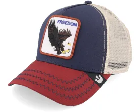 Goorin Bros - Animal Trucker Cap - Freedom Eagle - Navy  Beige