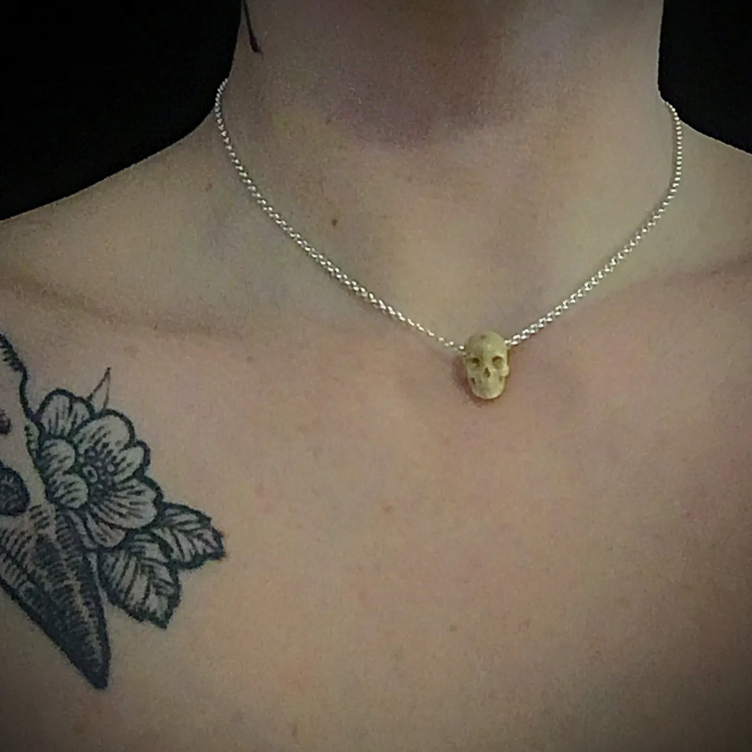 Hand Carved Skull Necklace