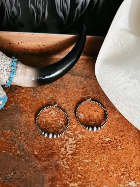 Handmade Navajo Inspired Bead Hoop Earrings