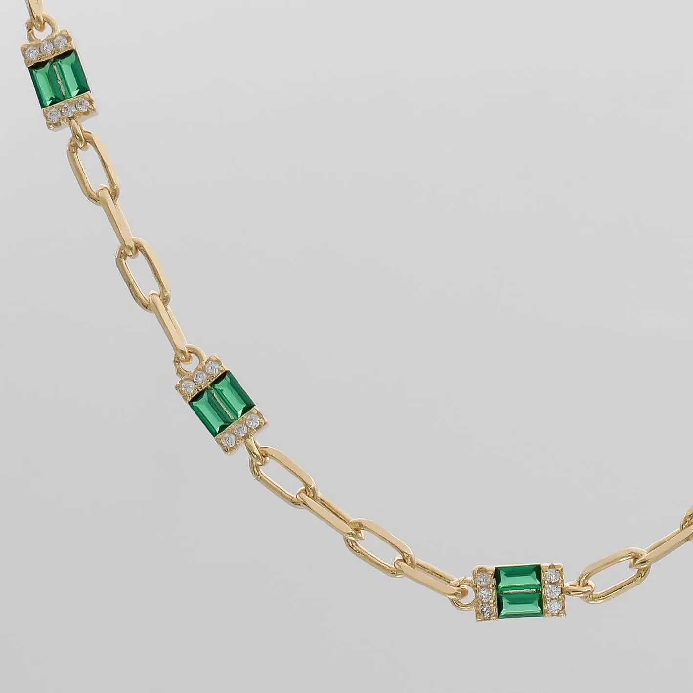 Jenna Emerald Stone Necklace