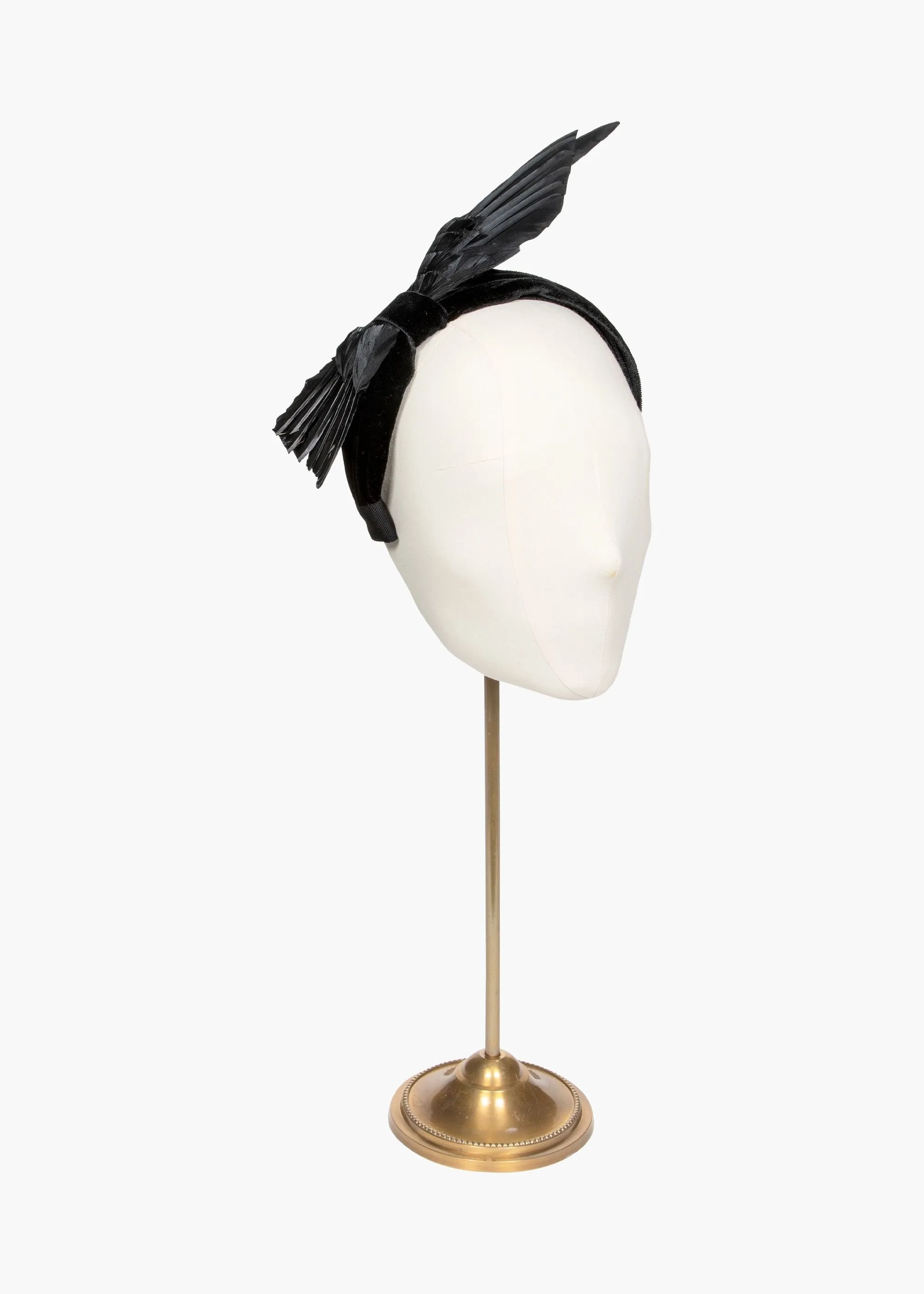 Jennifer Behr x New York Vintage Blanche Headpiece -- Black