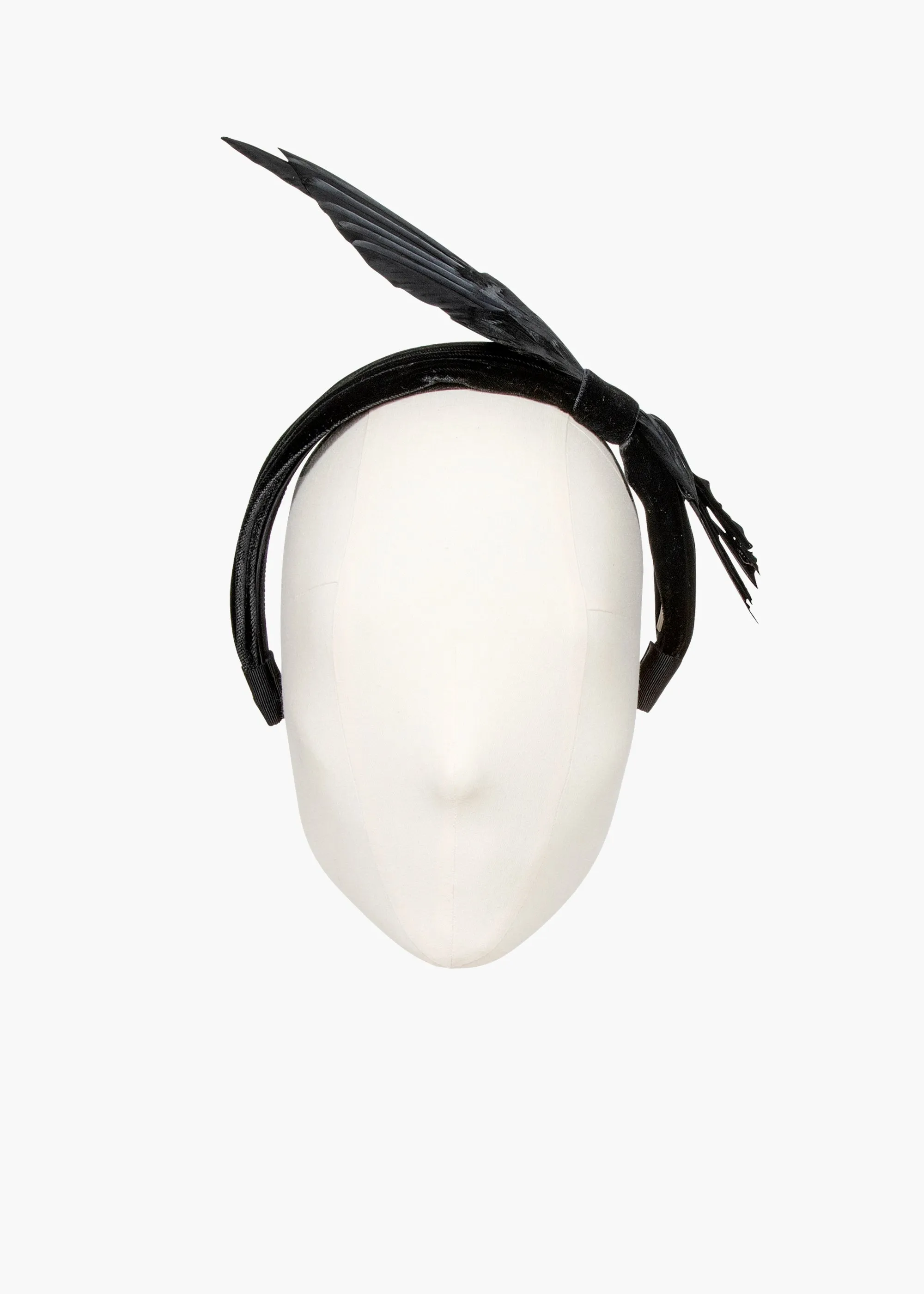 Jennifer Behr x New York Vintage Blanche Headpiece -- Black